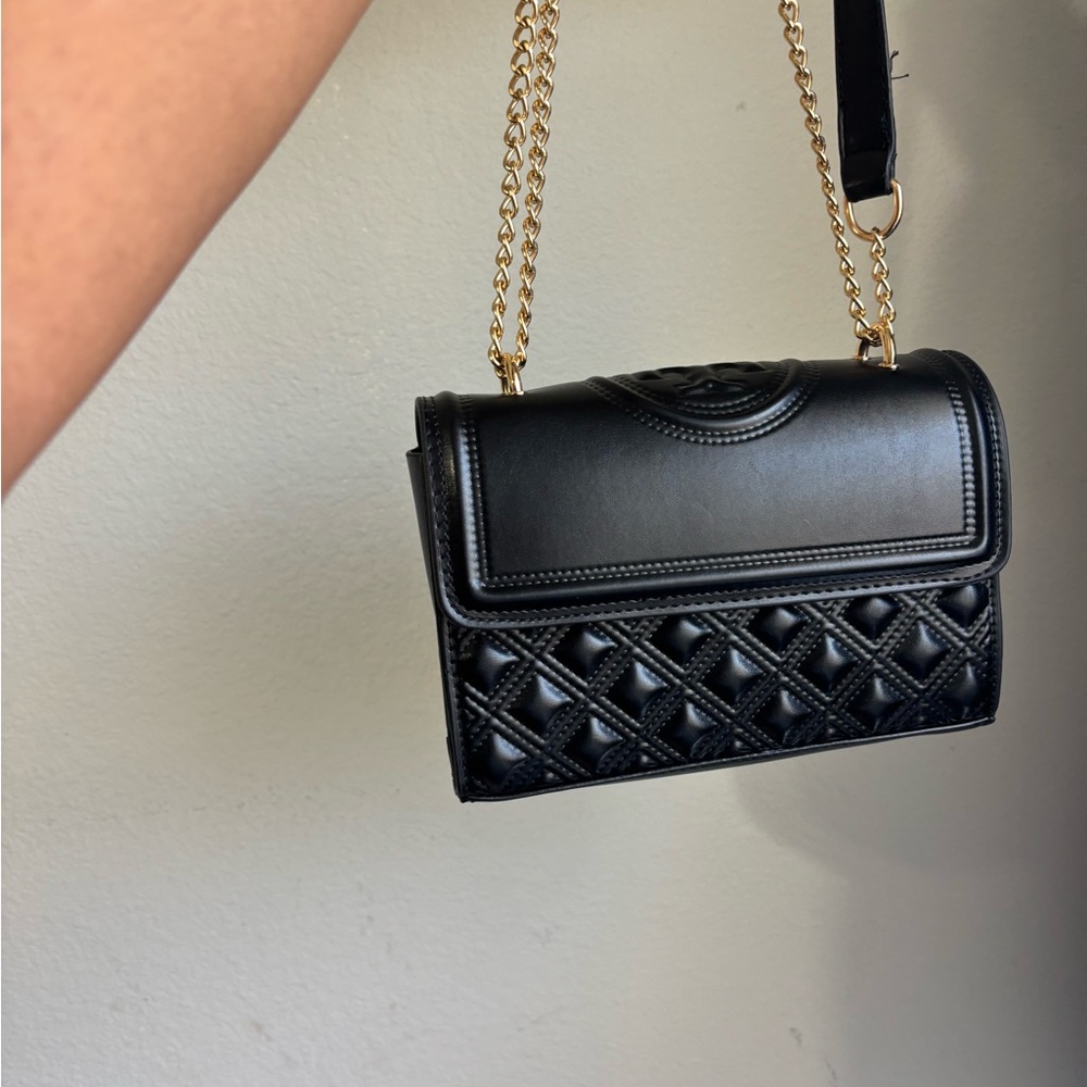 Tory Burch Black Quilted Crossbody Bag